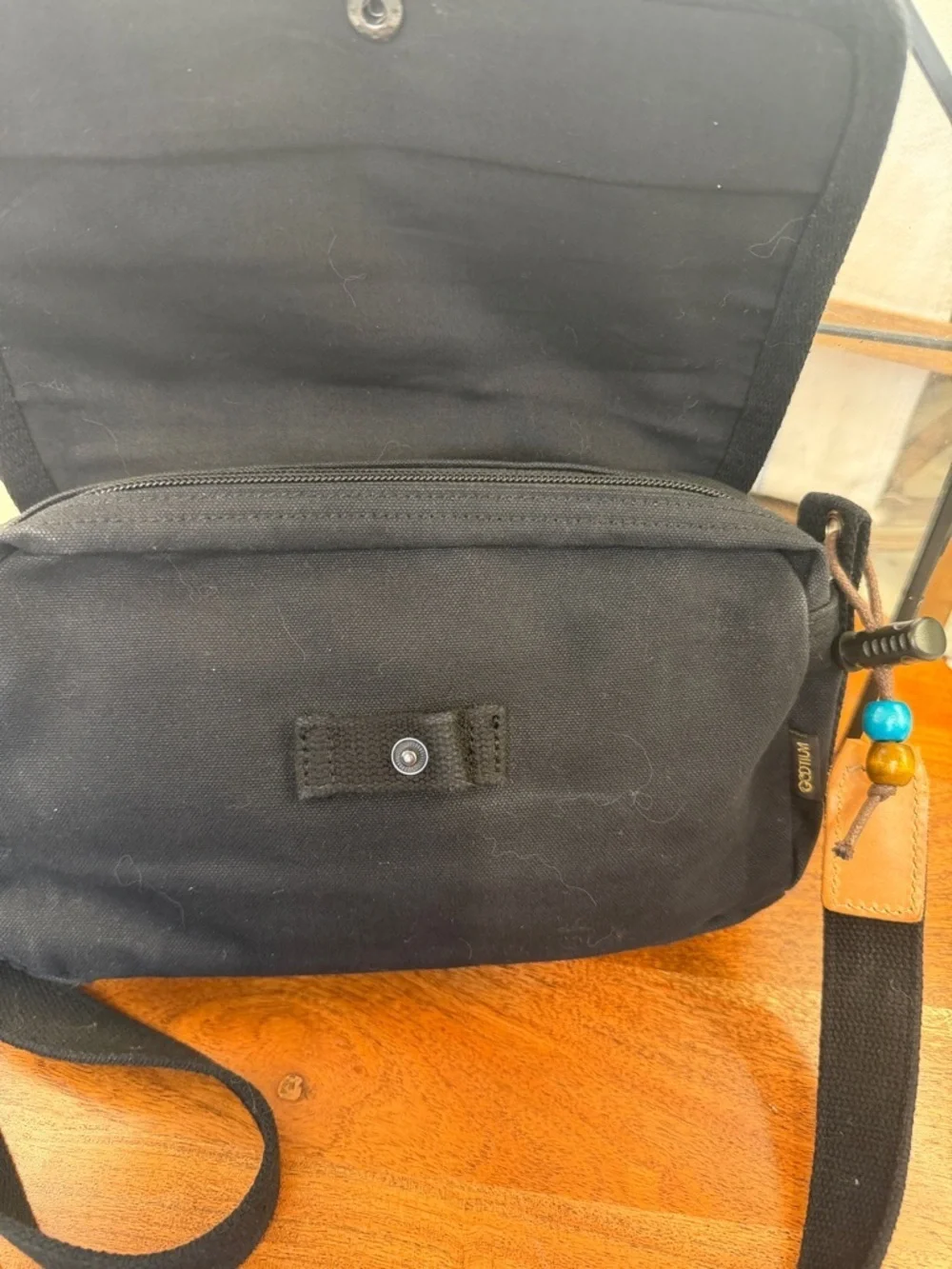 GOOTIUM Canvas Small Crossbody Purse - Flap Shoulder Bag Daily Essentials Pouch